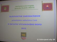 Zaatie novho vcvikovho roku 2012 na velitestve 2.mb